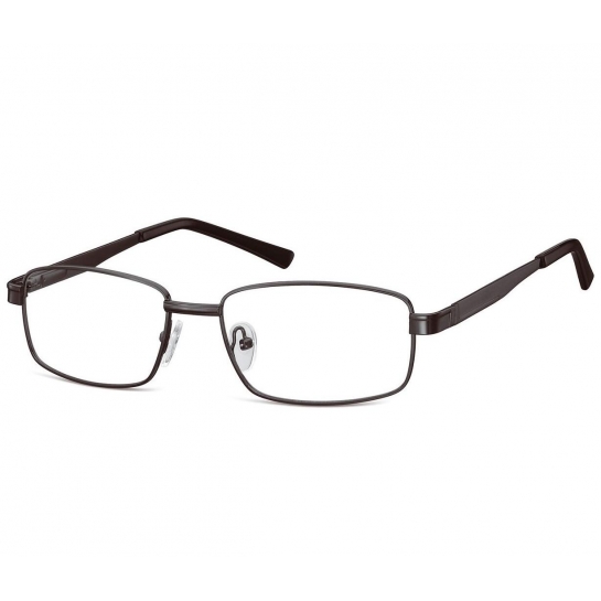 Męskie Oprawki korekcyjne zerówki okulary metalowe 639D czarne